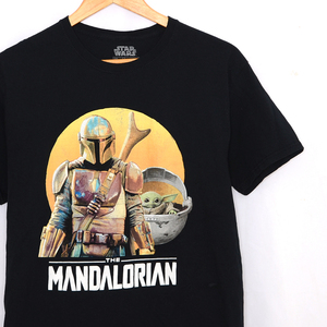 MT2054 スターウォーズ STAR WARS Tシャツ M 肩47 MANDALORIAN 映画 メール便可 xq