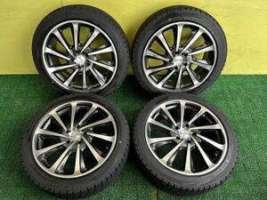 225/45R18 2018年スダットレス ブリヂストンブリザックVRX タイヤアルミセットSIZEホイール5穴 PCD114.3 ET+55 18×7.5J ハブ73mm