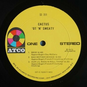 Cactus - 'Ot 'N' Sweaty SD 7011 US盤 LPの画像5