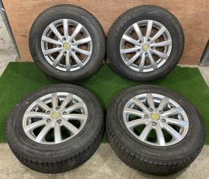 ★ミニバン車用★冬用タイヤ　195/65R15　ブリヂストン/VRX2　【2017年製】社外アルミホイール　15×6J　ET53　5H/114.3