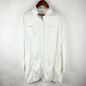  tag equipped CECIL McBEE Cecil McBee long sleeve long shirt lady's M white white casual elegant springs spring 