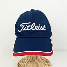 Titleist タイトリスト キャップ レディース フリーサイズ FREE SIDS 紺 ネイビー golf ゴルフ 帽子 スポーツ ツアー cap 日焼け防止_画像1