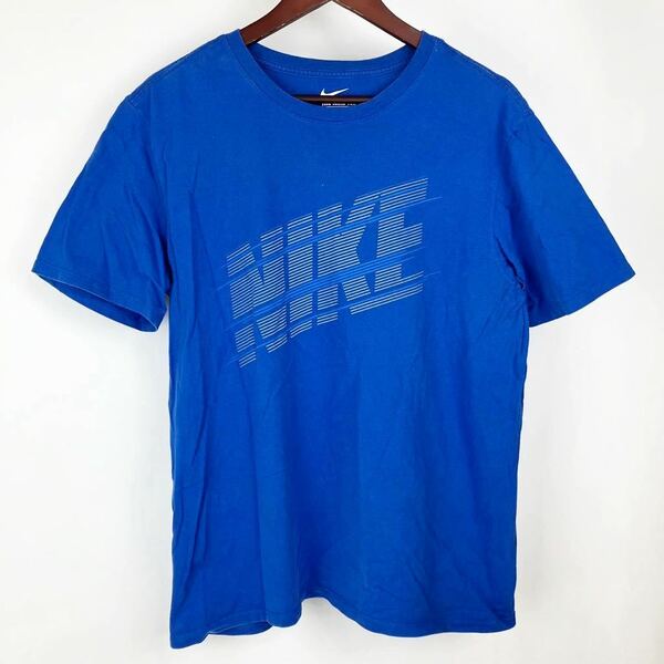 大きいサイズ NIKE ナイキ 半袖 Tシャツ メンズ L 青 ブルー カジュアル スポーツ トレーニング プリント ロゴ シンプル ウェア 夏