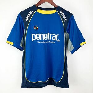 penetrar ペネトラール 半袖 Tシャツ メンズ M 青 ブルー スポーツ サッカー フットサル トレーニング ウェア ロゴ 刺繍 プリント