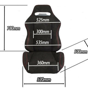 2脚セット 新品 レカロ SR-3 タイプ (赤) セミバケ SR3の画像3