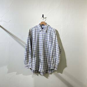 vintage cotton check shirt 古着 ビンテージ　長袖シャツ チェックシャツ コットンシャツ 90s 80s