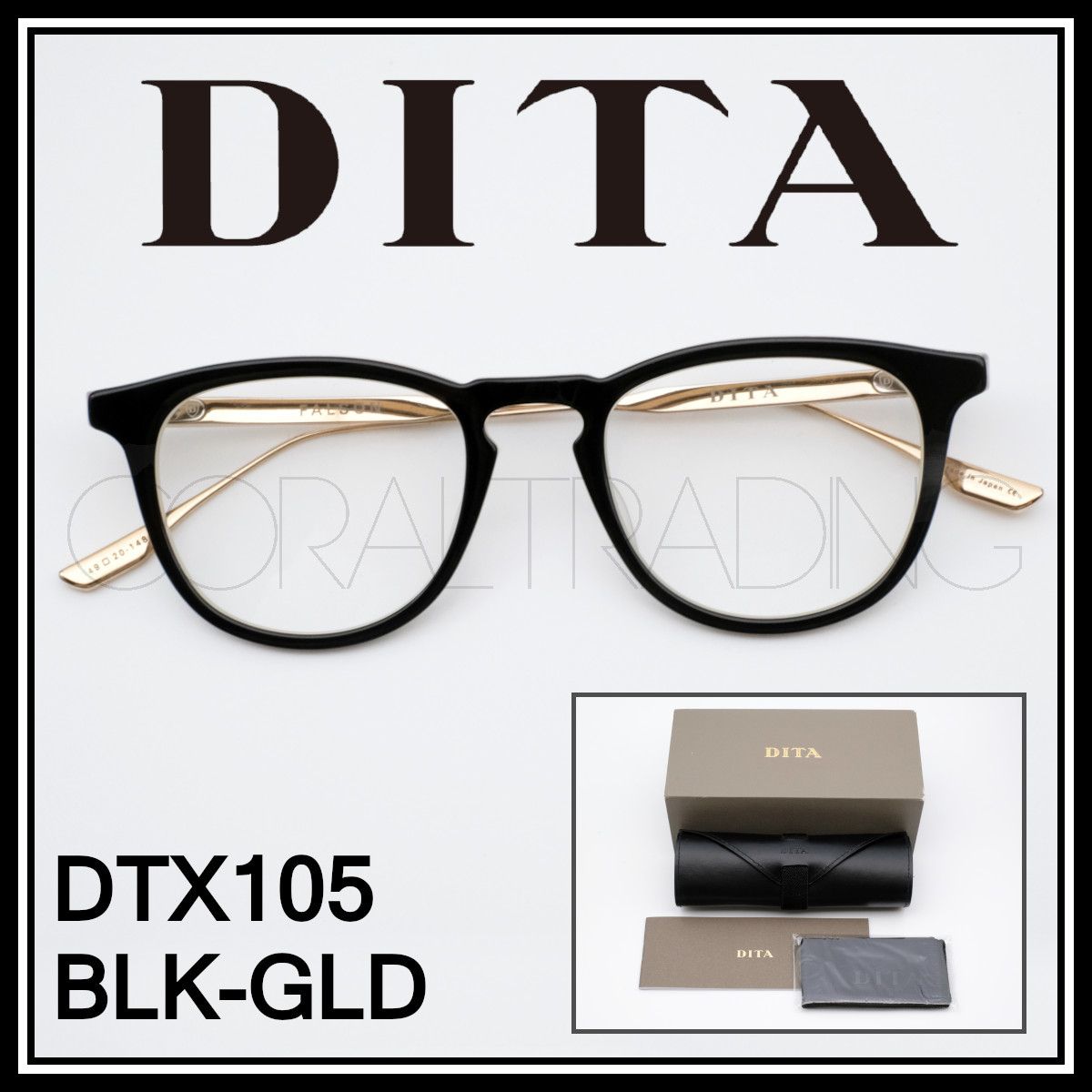 23164 新品本物 DITA COPINE DRX-3025-A ブラック/クリアグレー 