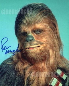  Peter *meihyu- with autograph [ Star * War z] photograph of a star photograph * Chewbacca / abroad guarantee Lee written guarantee attaching .