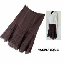 ☆未使用☆ MANOUQUA マヌーカ スカート サイズ38 日本製_画像1