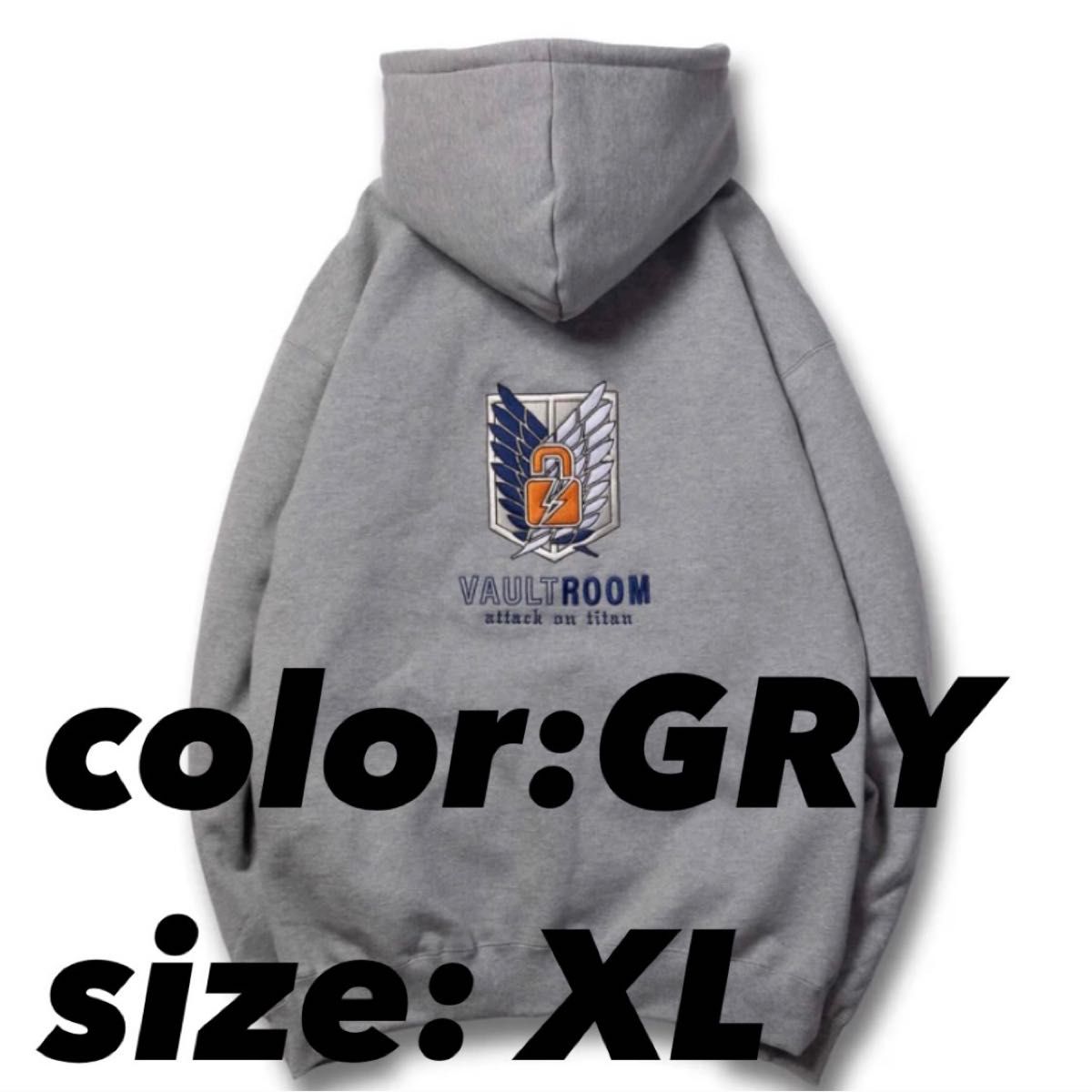 代引不可 vaultroom IBRAHIM × IBRAHIM HOODIE vaultroom GRY GRY