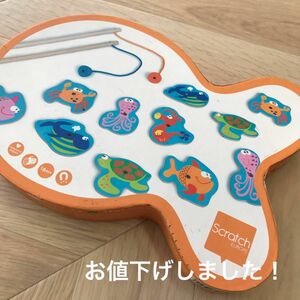 Scratch EUROPE さかなつりゲーム　紙製　知育玩具