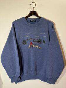 80's 90's old vintage LEX sweat shirts オールド ビンテージ 牧羊犬 刺繍 クルーネック スウェット トレーナー L USA Euro Japan 古着