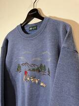 80's 90's old vintage LEX sweat shirts オールド ビンテージ 牧羊犬 刺繍 クルーネック スウェット トレーナー L USA Euro Japan 古着_画像5