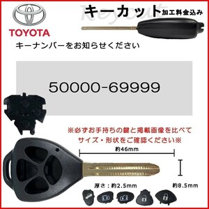 トヨタ TOYOTA ブランクキー キーカット 料金込み エスティマ 4ボタン かぎ 鍵 合鍵 スペアキー キーレス 補修 車 waKC10