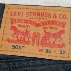 良品 Levi's 505 W30 チャコール リーバイス 綿パン の画像7