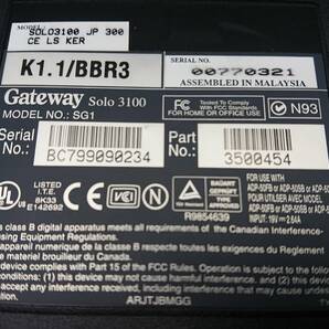 l【ジャンク】GATEWAY ノートパソコン Gateway Solo 3100 MODEL NO.:SG1の画像8