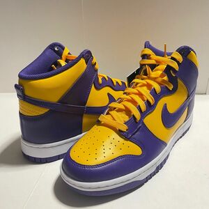 NIKE DUNK HI RETRO ナイキ　ダンク　ハイ　レトロ　US9.5 27.5cm レイカーズ