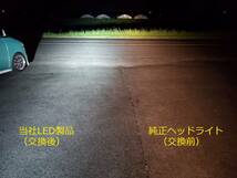 【車検対応/H4】LEDヘッドライト ロービーム トヨタ ヴィッツ H11.1～H14.11 NCP10 NCP13 NCP15 SCP10 SCP13 E50 P41 ホワイト 6500K 200Ｗ_画像6