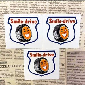 ステッカー3枚セット／YOKOHAMA TIRE ヨコハマタイヤ 旧車 USDM Smile-drive YOKOHAMA シール 防水 車 バイク カーアクセサリー アメ雑