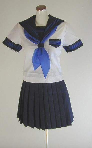 夏セーラー服セット 青3本ライン(本格的)175cm やや大きいサイズ