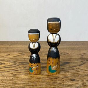  kokeshi Hakodate . дорога женщина 2 позиций комплект si Star 9.5cm 11.5cm тигр pis морской лещ . дорога . религия . прекрасный . Hokkaido новое время kokeshi произведение kokeshi kokesi традиция прикладное искусство 