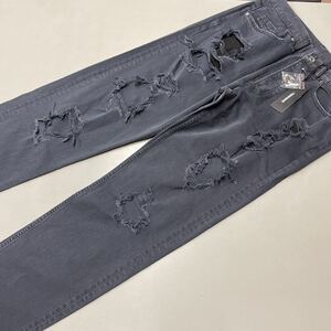 ディーゼル OHAKM ダメージジーンズ CHEYENNE DESTROY PANTALONI デストロイデニム ジーンズ パンツ 32インチ 未使用 メンズ ブラック 黒