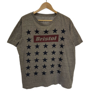 F.C.Real Bristol エフシーレアルブリストル FCRB-145008 32 STAR BRISTOL LOGO TEE Tシャツ グレー XLサイズ 579302