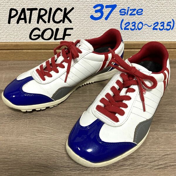 PATRICK GOLF パトリックゴルフ レディース ゴルフシューズ 37 (23.0～23.5) 靴 スニーカー ホワイト系