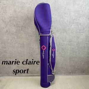 marie claire マリクレール ゴルフバッグ golf パープル ジップ ボタン キャディバッグ