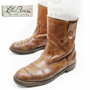 70s　筆記体タグ　USA製　29cm相当　L.L.Bean　エルエルビーン　ペコスブーツ　ビーンブーツ　レザーシューズ　革靴　ブラウン　/U7465　