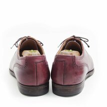 27cm相当　Peal&Co×Brooks Brothers　ブルックスブラザーズ　パンチドキャップトゥ　U-スロートバル　ワインレッド　革靴　/U7427_画像6