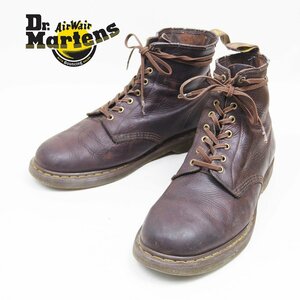 30㎝相当　Dr.Martens　ドクターマーチン　8ホール　レザーブーツ　ワークシューズ　茶　ダークブラウン　革靴　/U7590