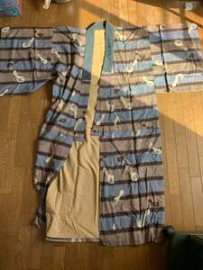 BORO old cloth man underskirt ... map pattern me rinse antique remake material . Taisho from Showa era the first period .