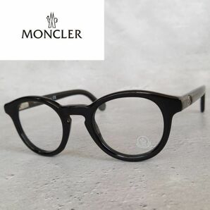 【1円スタート】メガネ モンクレール◆MONCLER◆ボストン ブラック フルリム オーバル 眼鏡 アセテート 黒 ダウン メンズ レディースの画像1