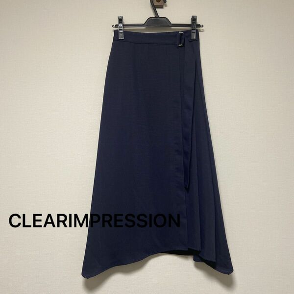 《未使用 タグ付き》CLEARIMPRESSION イレギュラーヘムラップスカート