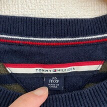 F6591NL TOMMY HILFIGER トミーヒルフィガー サイズXS ニットセーター ニットソー チュニック ボーダーニット ネイビー系 レディース_画像3