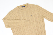 新品 アウトレット b676 Lサイズ コットン クルーネックセーター TAN polo ralph lauren ポロ ラルフ ローレン_画像2