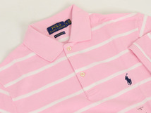 新品 アウトレット b701 Mサイズ クラシック ピンク 半袖 カノコ ボーダー ポロシャツ polo ralph lauren ポロ ラルフ ローレン_画像2