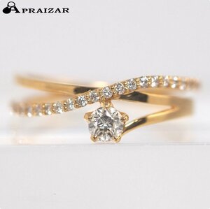 festariafe start rear K18YG Wish upon a star diamond 0.124ct diamond 0.12ct ring 7 number [52840]