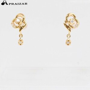 VENDOME AOYAMA Vendome Aoyama K18PG diamond Christie n earrings regular written guarantee ( Seibu Ikebukuro head office buy )* case attaching catch after market [52826]