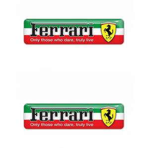 即納 フェラーリ レーシング FERRARI イタリア 3D 80mm x 20mm 2枚セット ステッカー 《送料無料》の画像1