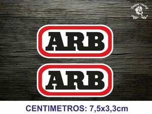 即納 ARB 4X4 ロゴ レーシング 75mm x 33mm 2枚セット ステッカー 《送料無料》残り1点