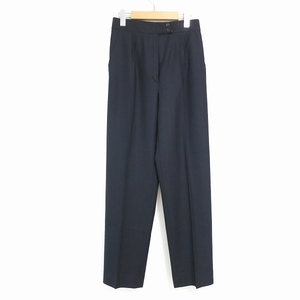 #wnc MM マックスマーラ Maxmara パンツ 38 紺 ストライプ レディース [716558]