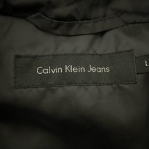 #wnc カルバンクライン Calvinklein Jeans ブルゾン ダウンジャケット L 黒 ジップアップ リブ レディース [795802]_画像6
