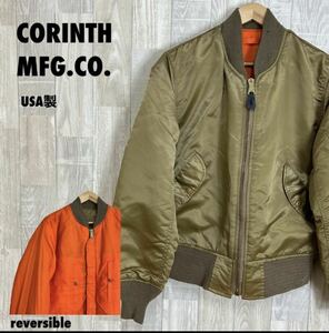 90sUSA Vintage б/у одежда CORINTHko ополаскиватель "куртка пилота" MA-1 Gold M America производства / запад набережная блокировка Surf Setagaya основа милитари мотоцикл . палка 