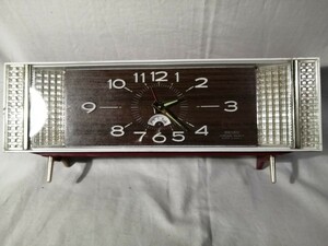 置時計セイコー　コロナファンシー　CF517　昭和40年代　２石　作動品　記念品　昭和レトロ　SEIKO　4TK61h1