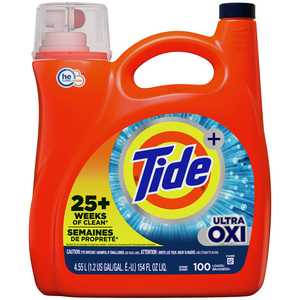 Tide タイド 洗濯洗剤 液体 He ウルトラオキシー 4.55L/154oz