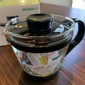 iwaki(イワキ) レンジのポット・茶器 400ml 耐熱ガラス ティーポット 新品 KT863-BK 未使用品