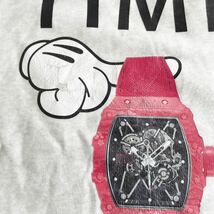 Trendy&Rare トレンディ&レア プルオーバー パーカー フード付き トップス TIME IS MONEY #MILLEAHOLIC 時計毎日コットン ホワイト 白_画像3