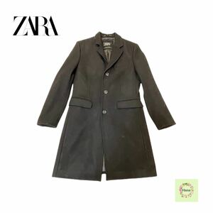 ZARA ザラ ロングコート チェスターコート 長袖 ブラック メンズ Mサイズ 中古